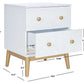 Safavieh Ottoline 2 Drawer Patterned Night Stand - White | Nightstands | Modishstore - 3