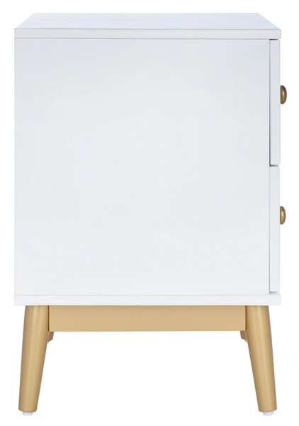 Safavieh Ottoline 2 Drawer Patterned Night Stand - White | Nightstands | Modishstore - 2