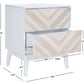 Safavieh Tay 2 Drawer Patterned Night Stand - White Washed | Nightstands | Modishstore - 3