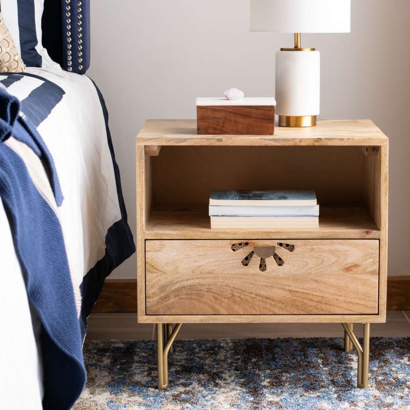 Safavieh Lily 1 Shelf 1 Drawer Nightstand | Nightstands | Modishstore - 2