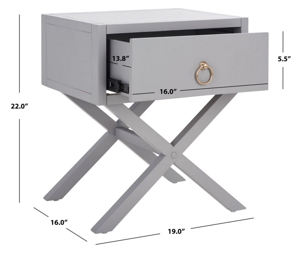 Safavieh Odilia 1 Drawer Nightstand | Nightstands | Modishstore - 3