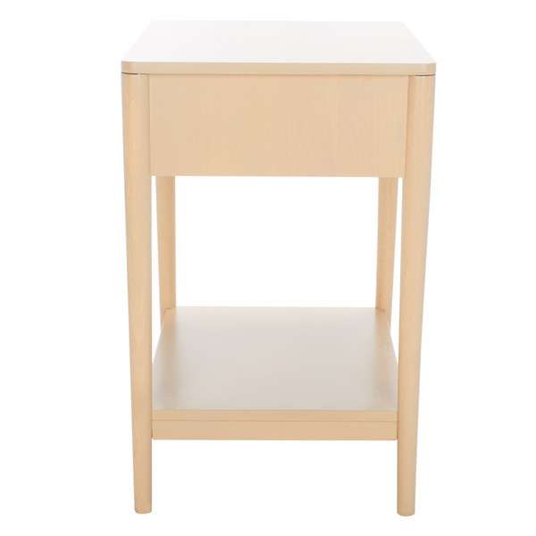 Safavieh Boden 1 Drawer Nightstand - White Wash | Nightstands | Modishstore - 3