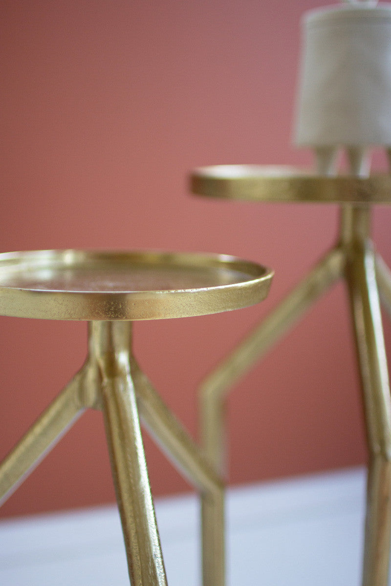 Aluminum Cocktail Tables - Antique Brass Set Of 2 By Kalalou | Side Tables |  Modishstore  - 2