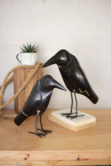 Antique Black Iron Crows Set Of Two By Kalalou