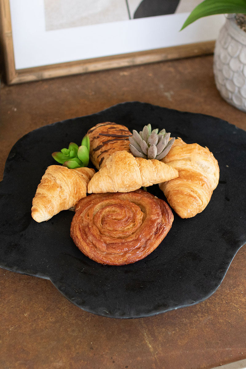 Black lime with rustic edge lazy susan By Kalalou-2
