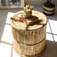 Round Bamboo Stool With Natural Rope Top By Kalalou | Modishstore | Stools & Benches