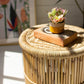 Round Bamboo Stool With Natural Rope Top By Kalalou-3