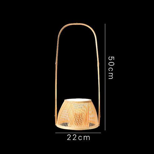 Bamboo Wicker Rattan Shade Desk Table Lamp By Artisan Living-2