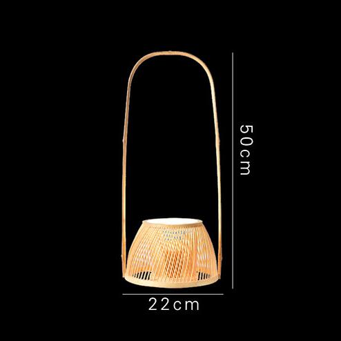 Bamboo Wicker Rattan Shade Desk Table Lamp By Artisan Living-3
