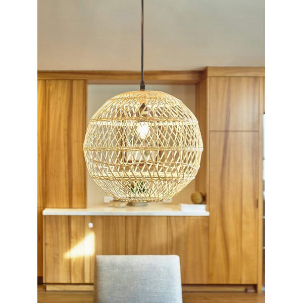 Globe Rattan Pendant Lamp by Artisan Living | ModishStore | Pendant Lamps-4