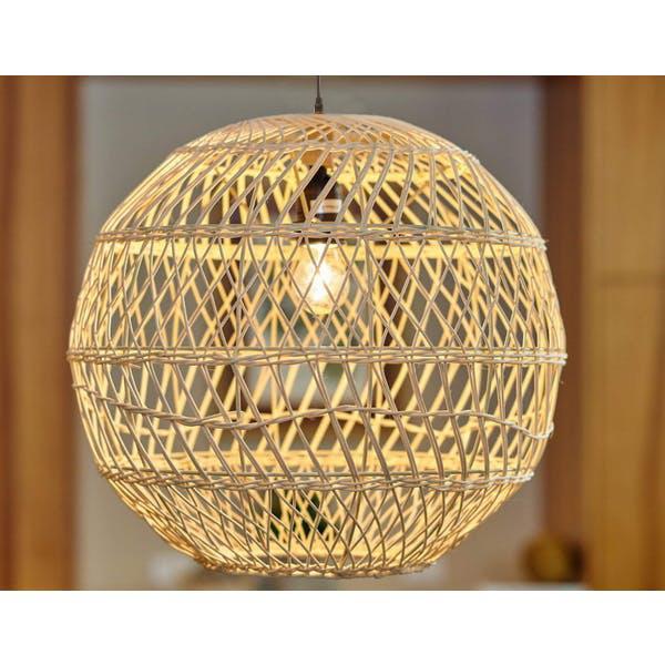 Globe Rattan Pendant Lamp by Artisan Living | ModishStore | Pendant Lamps