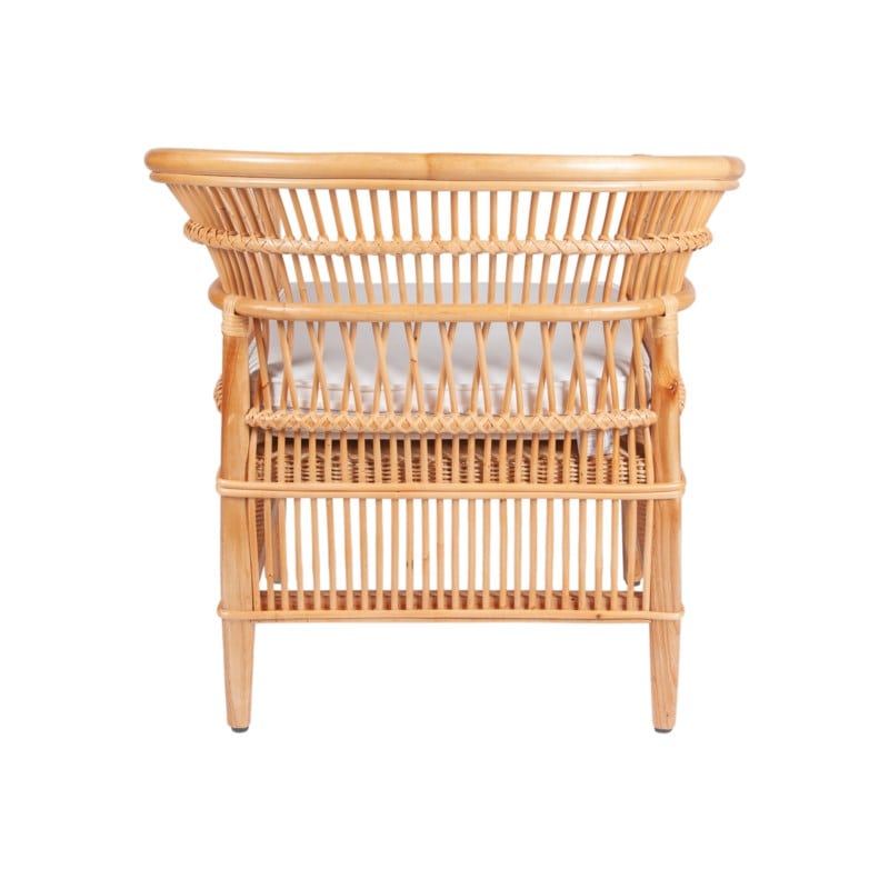 Maia Rattan/Mindi Wood Occasional Chair by Jeffan | Accent Chairs | Modishstore - 3
