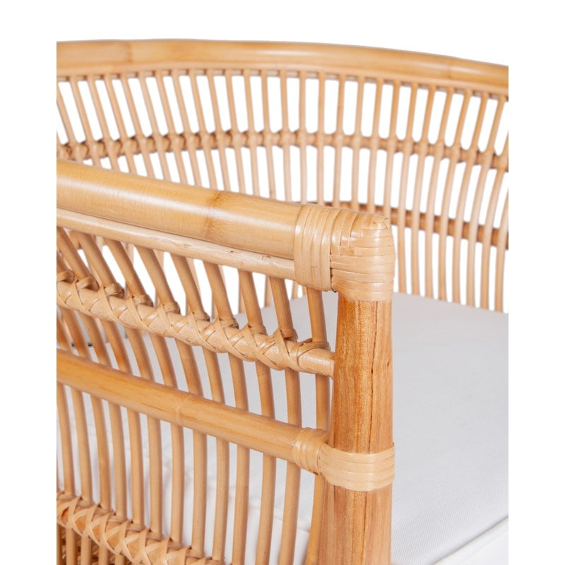 Maia Rattan/Mindi Wood Occasional Chair by Jeffan | Accent Chairs | Modishstore - 5