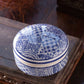 Blue and White Ceramic Box Set of 3 by Vagabond Vintage | Modishstore | Decorative Boxes