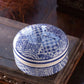 Blue and White Ceramic Box Set of 3 by Vagabond Vintage | Modishstore | Decorative Boxes
