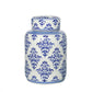 Blue & White Ceramic Tea Canister Set of 2 by Vagabond Vintage | Modishstore | Jars & Canisters-2