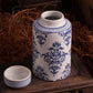 Blue & White Ceramic Jar Set of 2 by Vagabond Vintage | Modishstore | Jars & Canisters-3