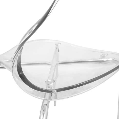 LeisureMod Modern Oyster Transparent Side Chair, Set of 2 | Side Chairs | Modishstore - 5