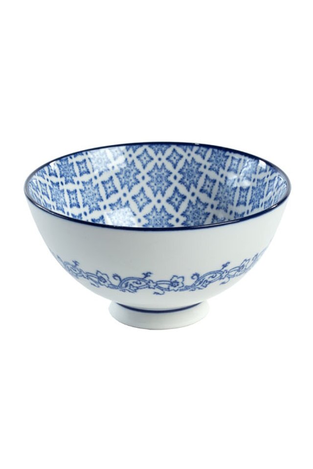 Blue and White Bowl Set of 4 by Vagabond Vintage | Modishstore | Bowls-6