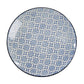 Blue and White Round Plate Set of 4 By Vagabond Vintage | Modishstore | Dinnerware-6