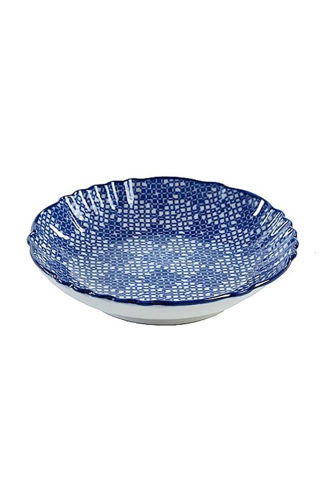 Blue and White Small Appetizer Dish Set of 12 Vagabond Vintage | Modishstore | Trays-2