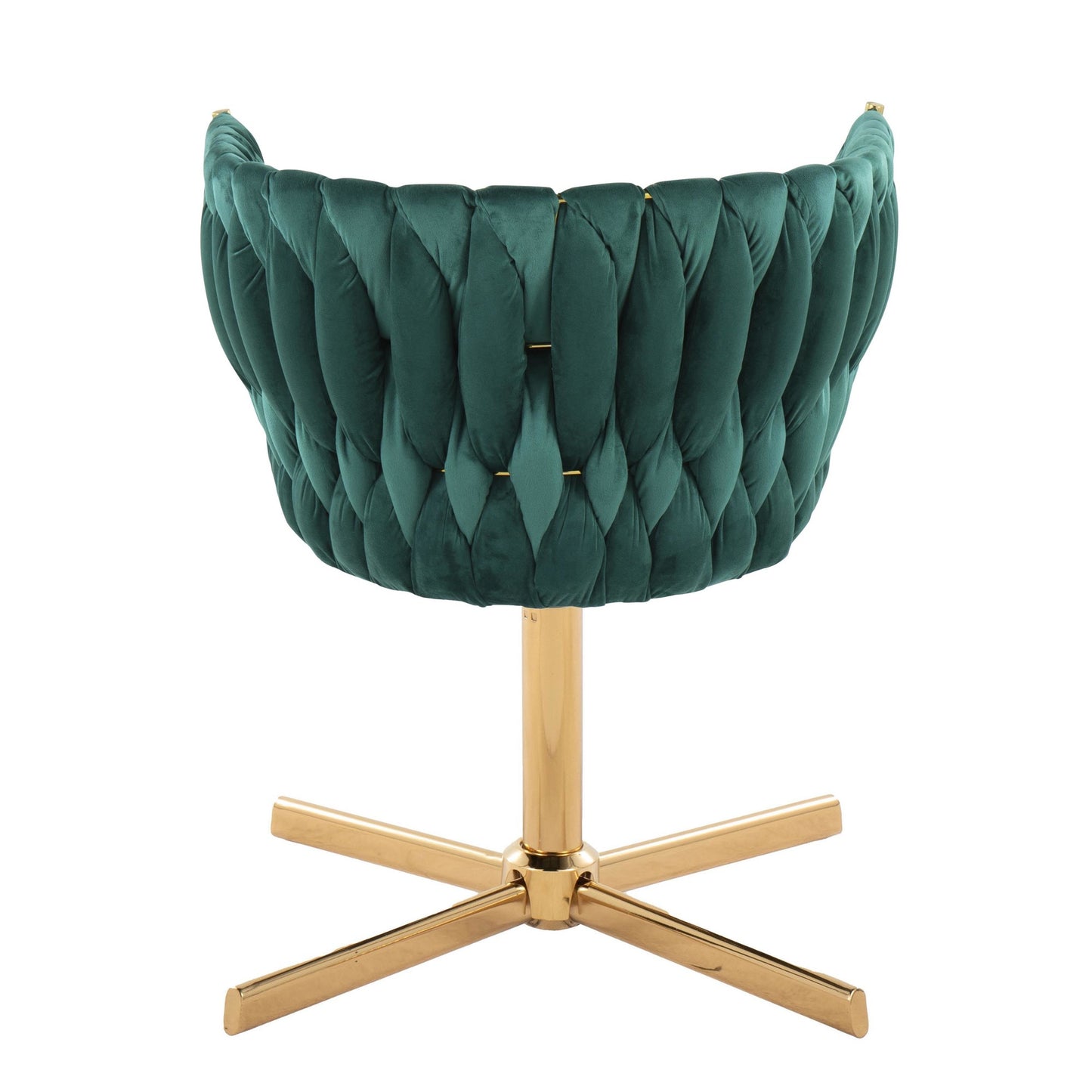 Braided Renee Swivel Accent Chair Green By LumiSource | Accent Chairs | Modishstore - 6