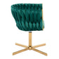 Braided Renee Swivel Accent Chair Green By LumiSource | Accent Chairs | Modishstore - 4