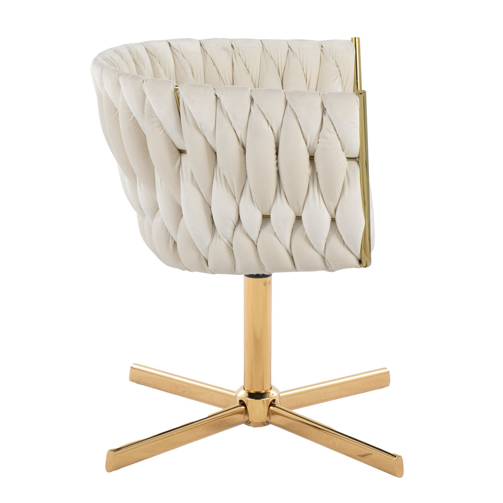 Braided Renee Swivel Accent Chair Green By LumiSource | Accent Chairs | Modishstore - 18