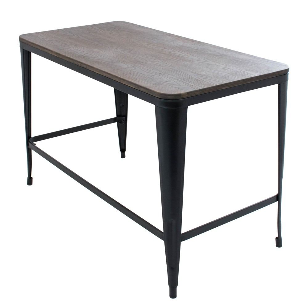 LumiSource Pia Wood Top Desk-2