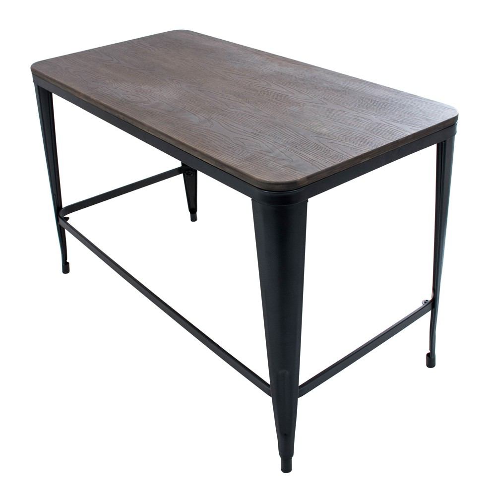 LumiSource Pia Wood Top Desk-3