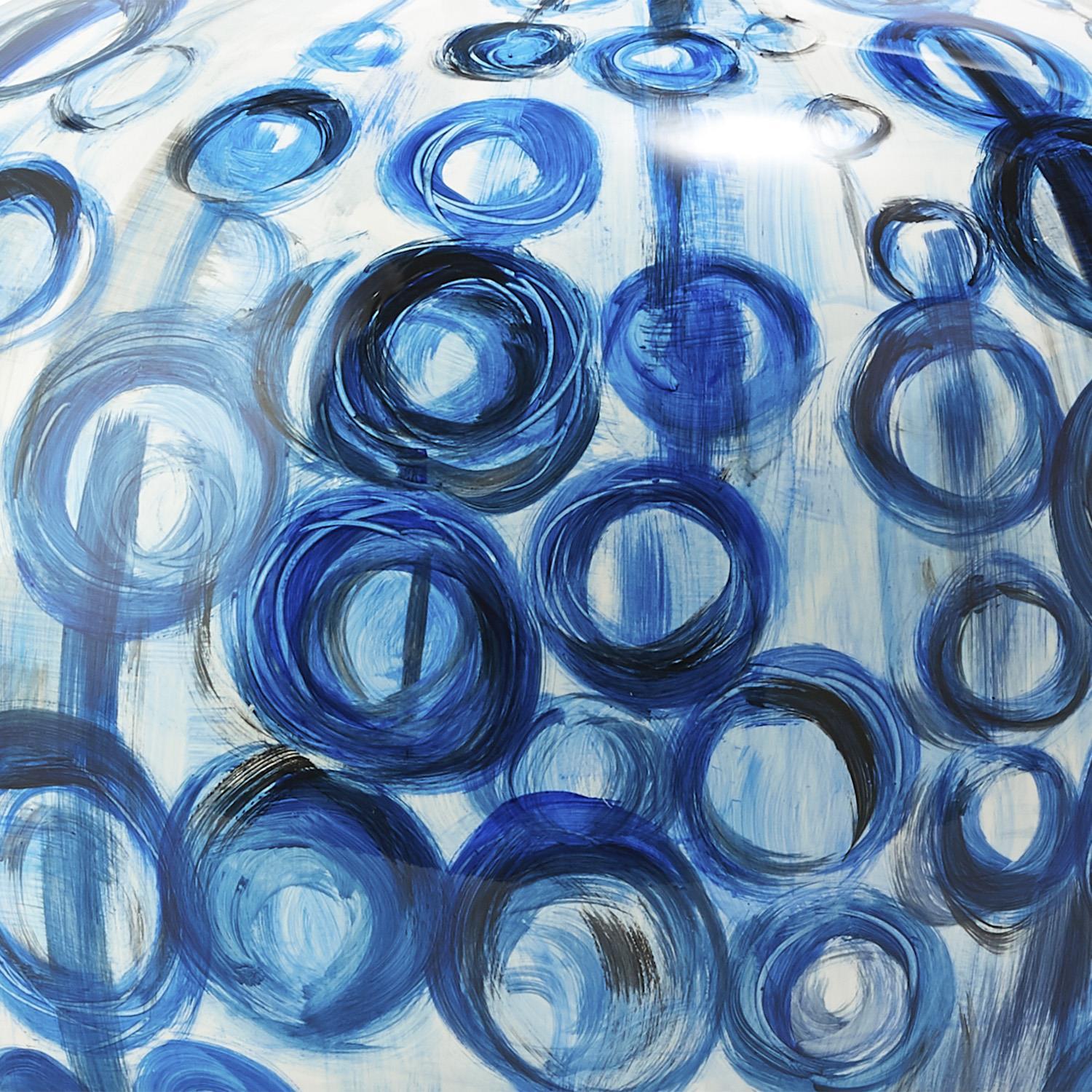 Blue Circles Vase Set Of 2 By Tozai Home | Vases | Modishstore -2