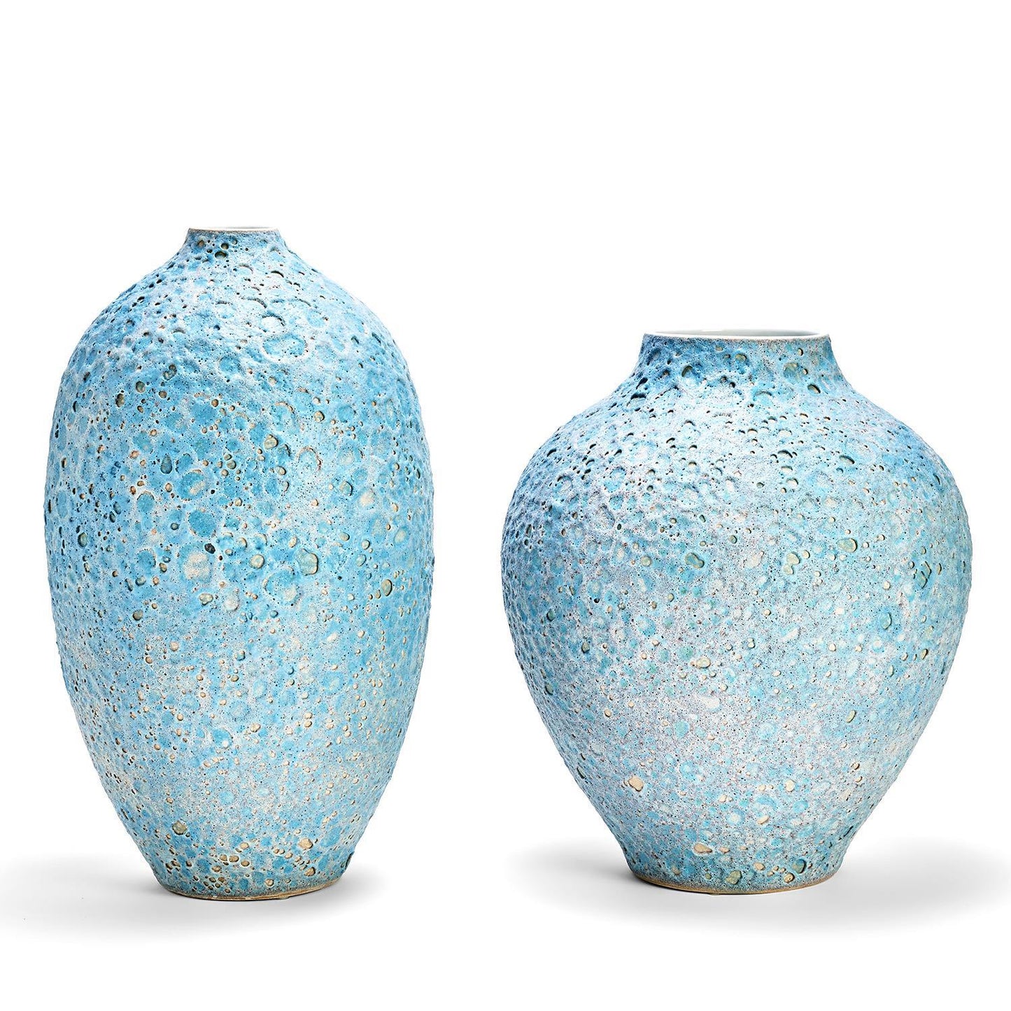 Turquoise Texture Vase Set Of 2 By Tozai Home | Vases | Modishstore -3
