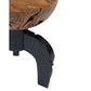 (LS) Kenya solid round teakwood stool with black wood base by Jeffan | Stools | Modishstore - 3