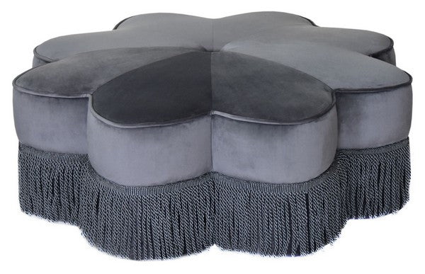 Safavieh Tanith Flower Ottoman | Ottomans | Modishstore - 1