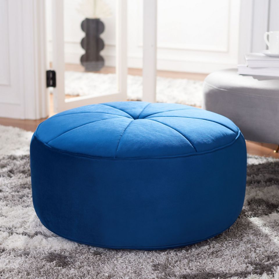 Safavieh Amais Round Ottoman | Ottomans | Modishstore - 2