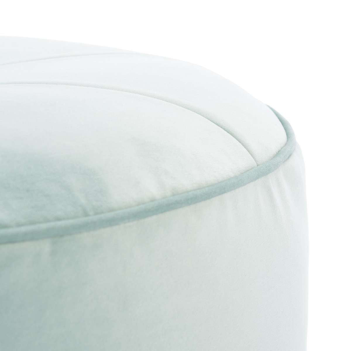 Safavieh Amais Round Ottoman - Mint | Ottomans | Modishstore - 2
