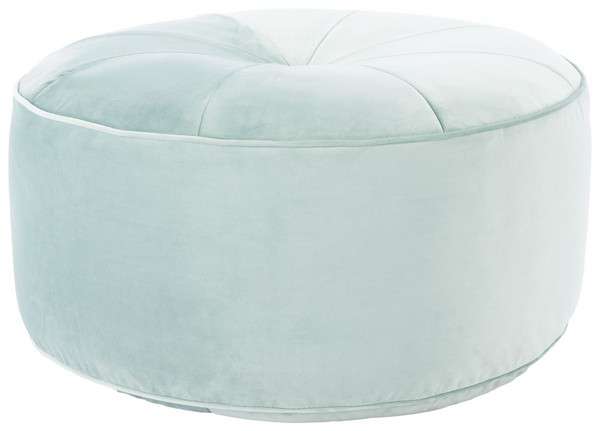 Safavieh Amais Round Ottoman - Mint | Ottomans | Modishstore