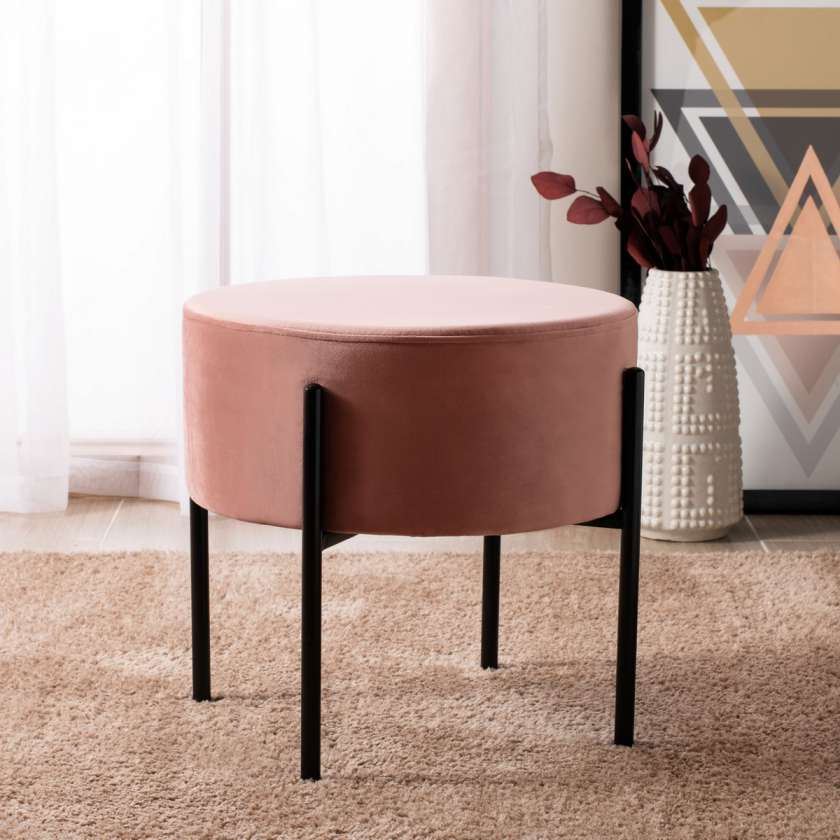 Safavieh Lisbon Round Ottoman | Ottomans | Modishstore - 2