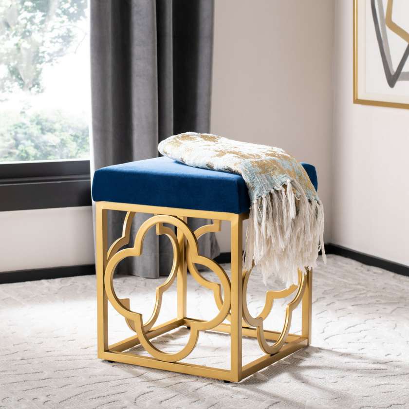 Safavieh Fleur Square Ottoman | Ottomans | Modishstore - 2