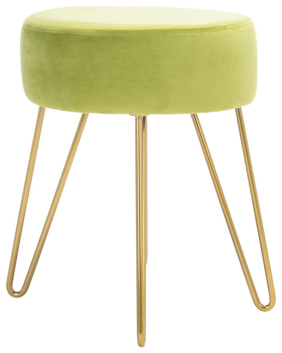 Safavieh Abrea Round Ottoman - Pear | Ottomans | Modishstore - 2