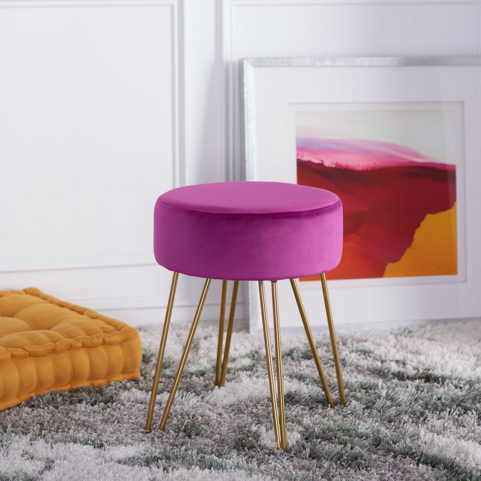 Safavieh Abrea Round Ottoman | Outdoor Ottomans | Modishstore - 6