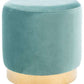Safavieh Azai Round Ottoman - Seafoam | Ottomans | Modishstore