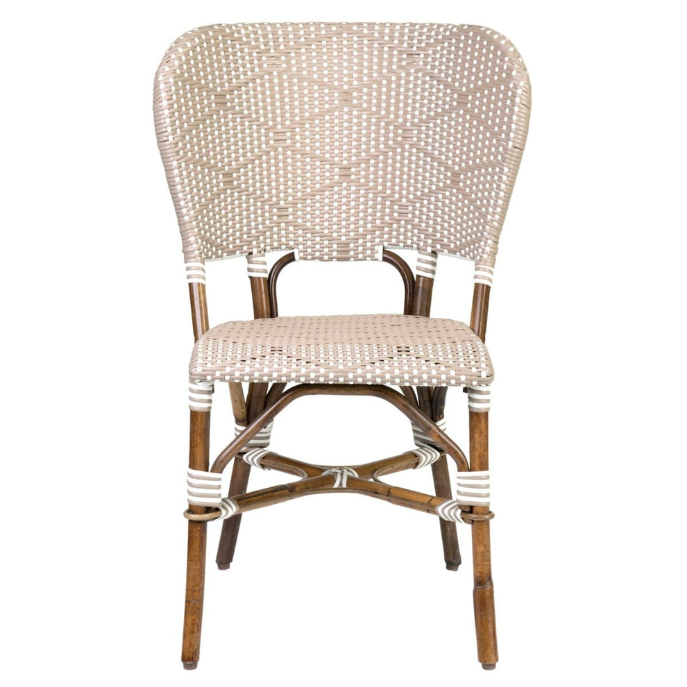 Flamenco Outdoor Rattan/Ploypeel Bistro Dining Chair Set of 2 by Jeffan | Outdoor Chairs | Modishstore