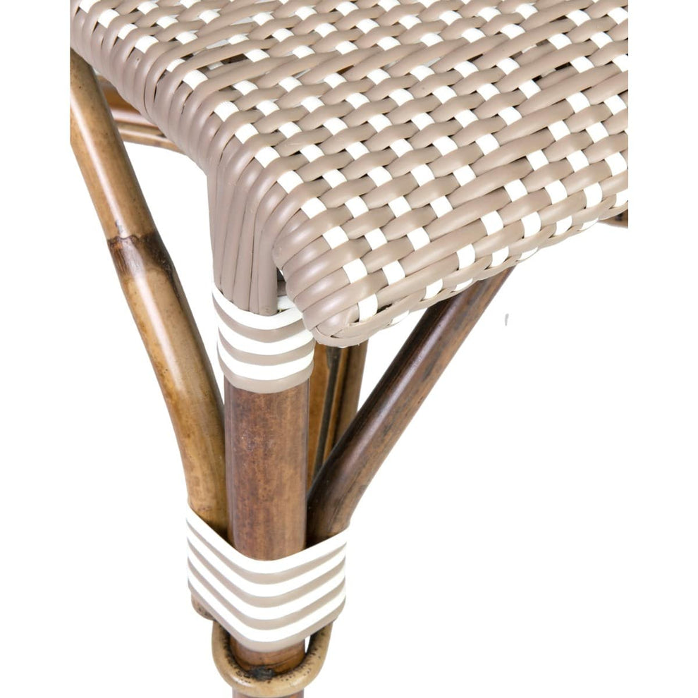 Flamenco Outdoor Rattan/Ploypeel Bistro Dining Chair Set of 2 by Jeffan | Outdoor Chairs | Modishstore - 3