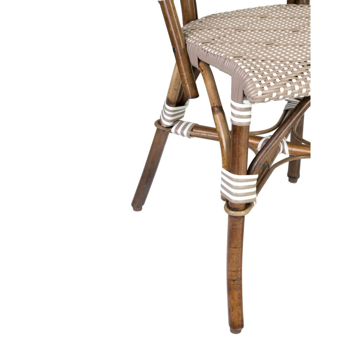 Flamenco Outdoor Rattan/Ploypeel Bistro Dining Chair Set of 2 by Jeffan | Outdoor Chairs | Modishstore - 4