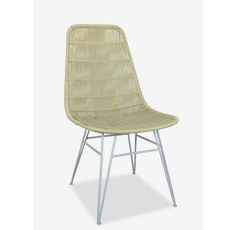 (LS) Outdoor Iron/Polypeel Open Weave Chair Set of 2 by Jeffan | Outdoor Chairs | Modishstore