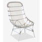 St. John Outdoor High Back chair (Powder Coated frame and Synthetic Rattan) by Jeffan | Outdoor Chairs | Modishstore