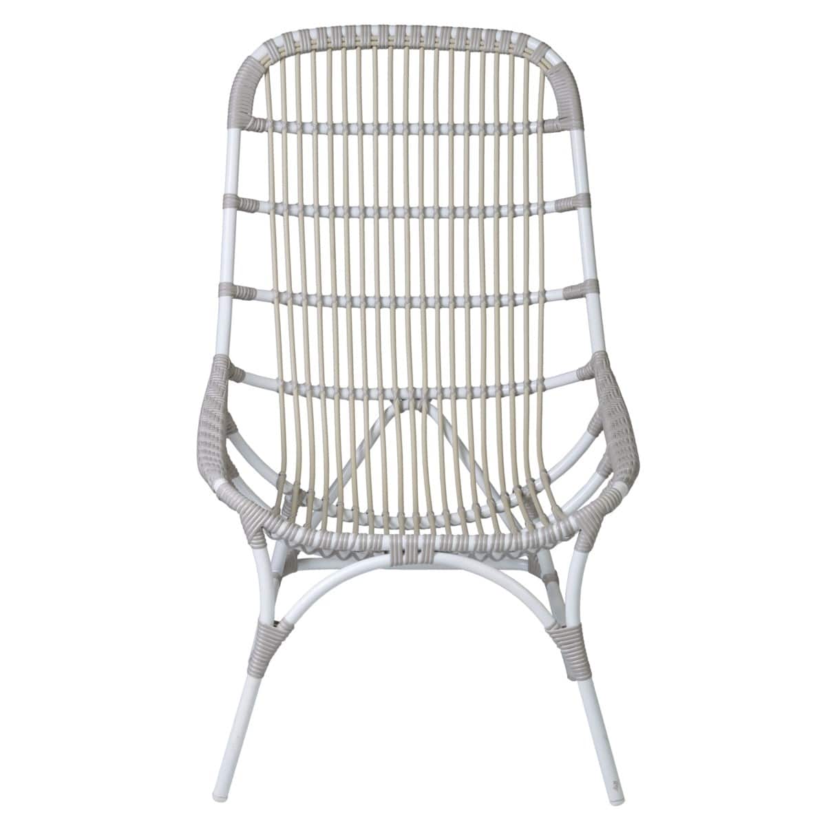 St. John Outdoor High Back chair (Powder Coated frame and Synthetic Rattan) by Jeffan | Outdoor Chairs | Modishstore - 2