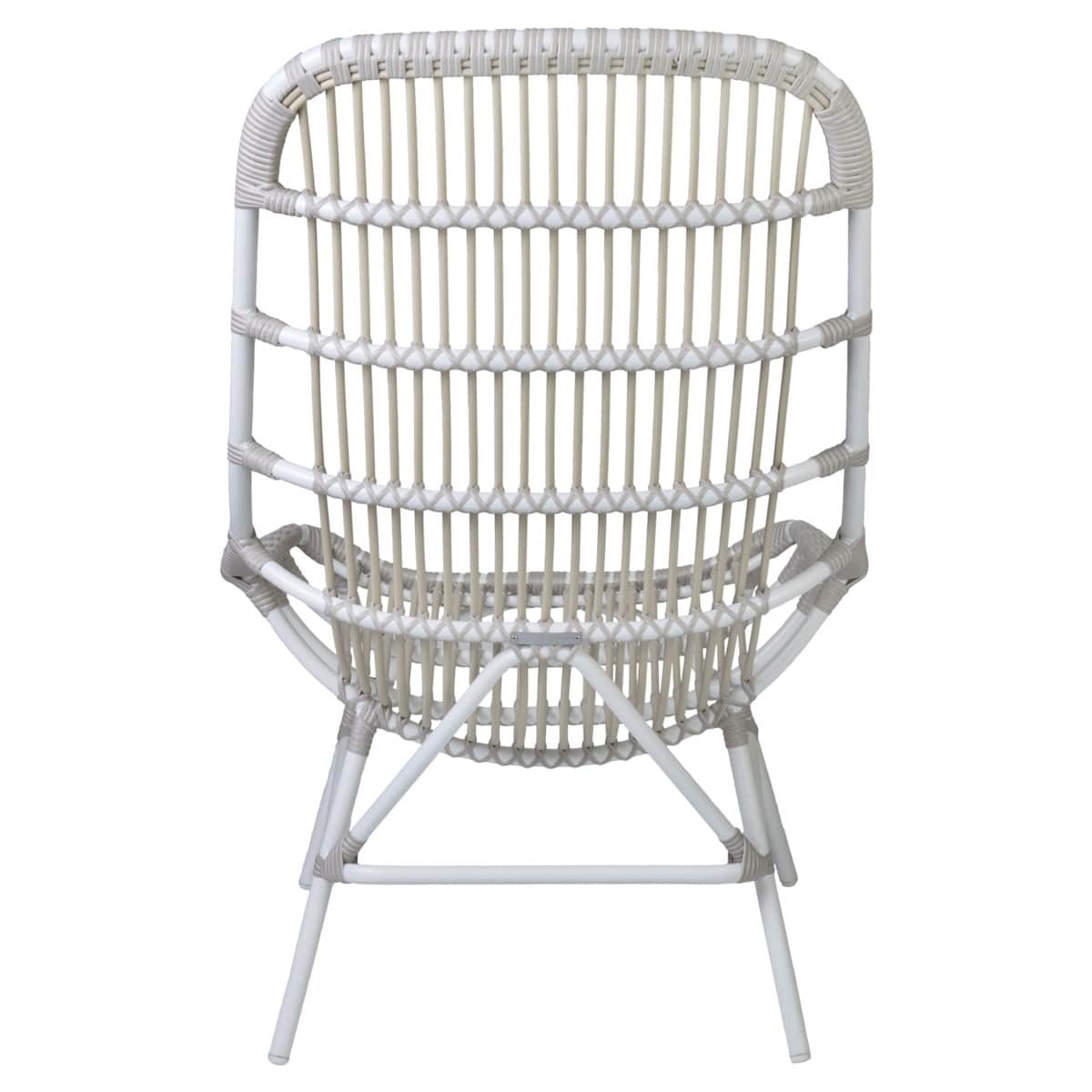 St. John Outdoor High Back chair (Powder Coated frame and Synthetic Rattan) by Jeffan | Outdoor Chairs | Modishstore - 3
