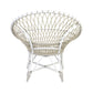 St Lucia Outdoor Rattan Synthetic Round Chair - White/Taupe by Jeffan | Outdoor Chairs | Modishstore - 2